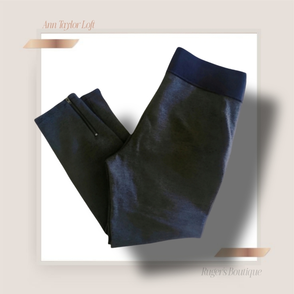 🌿Ann Taylor Loft Petites Women's size LP (med/large) Legging Pants Gray - Picture 3 of 10